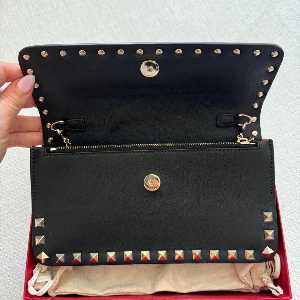 Valentino Rockstud Leather Wallet On Chain bag - Picture 3 of 10